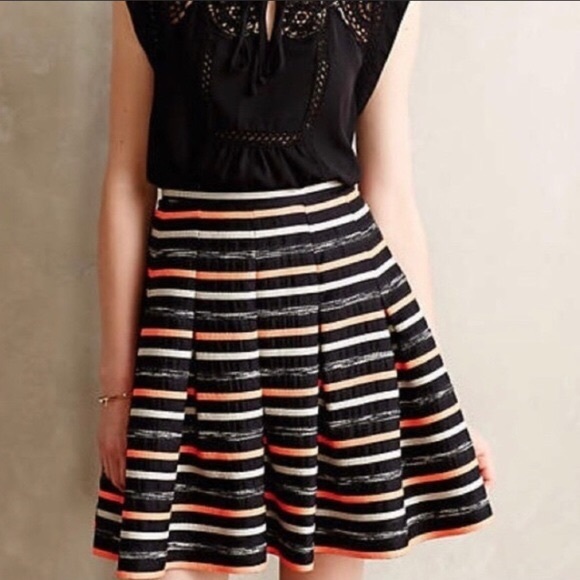 NWOT Anthropologie HD in Paris Striped Skirt - Picture 2 of 6
